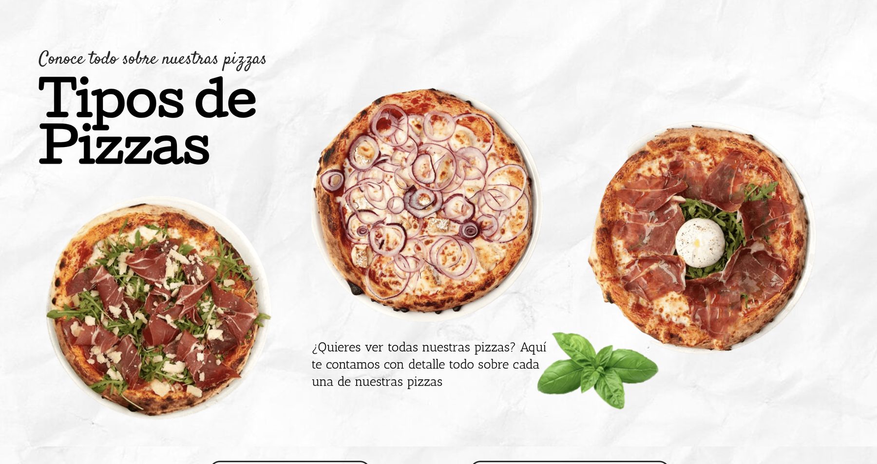 Stone-oven pizzas at Acqua y Farina