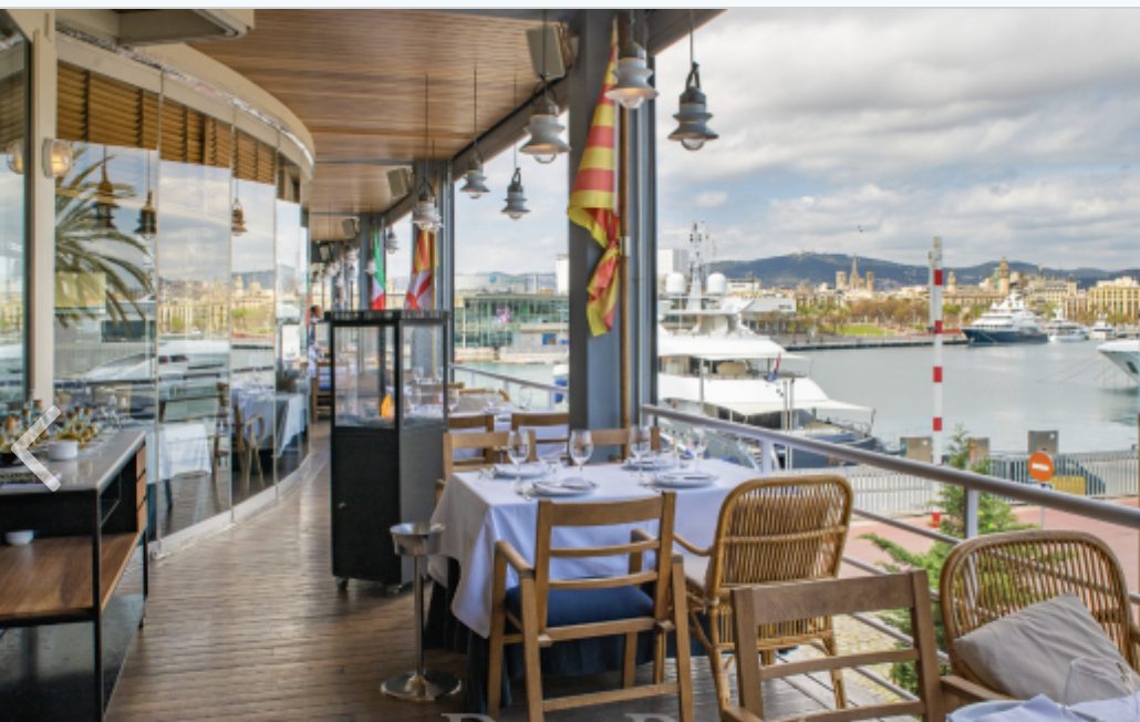 Restaurant Barceloneta · terrace with port views