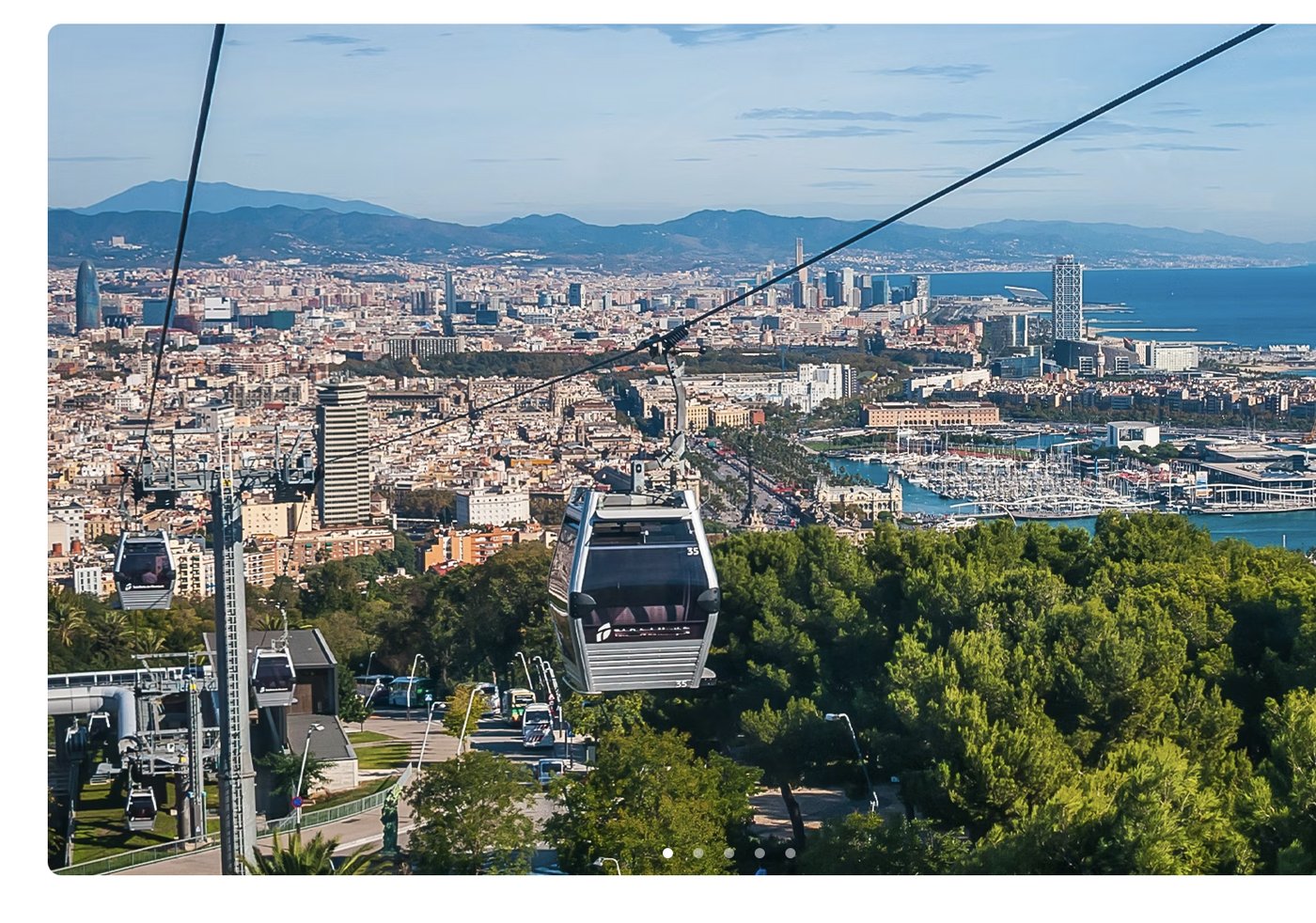 Montjuïc cable car over Barcelona