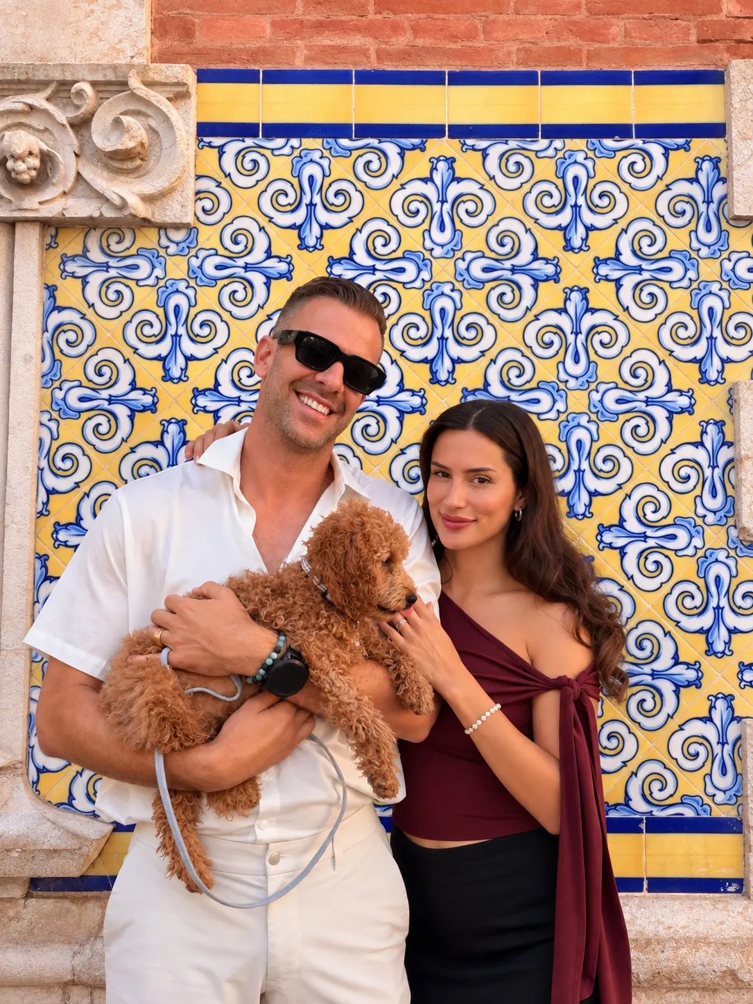 Gabrielle and Joe with Joey