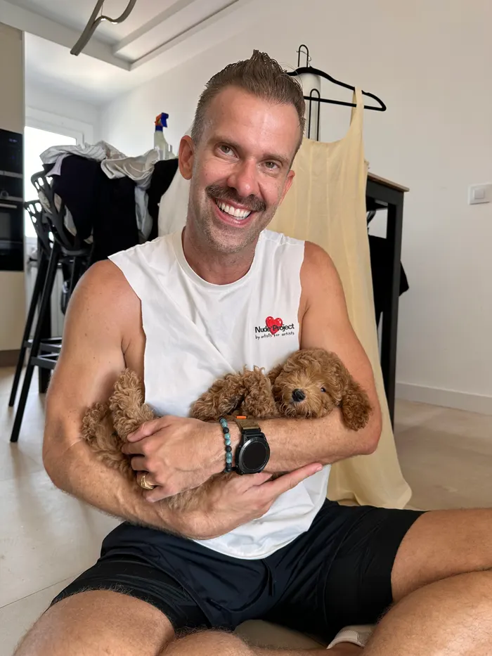 Joe holding Joey